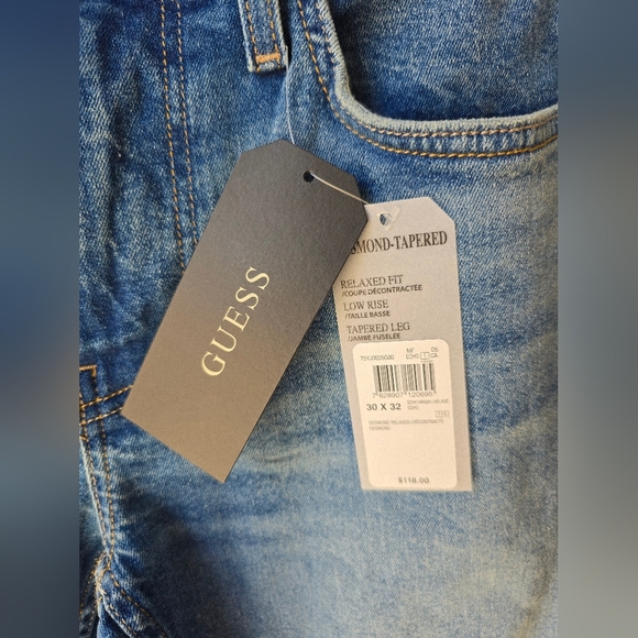 GUESS Diamond Tapered Low Rise Relaxed Fit Tapered Leg 30 32 - Picture 3 of 9